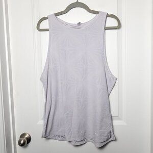 Under Armour Heat Gear Tank - L White/Grey Print